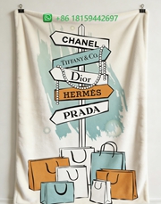 Chanel Throw Blankets